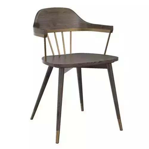 Sunpan Demi Modern Solid Oak Wood Dining Chair