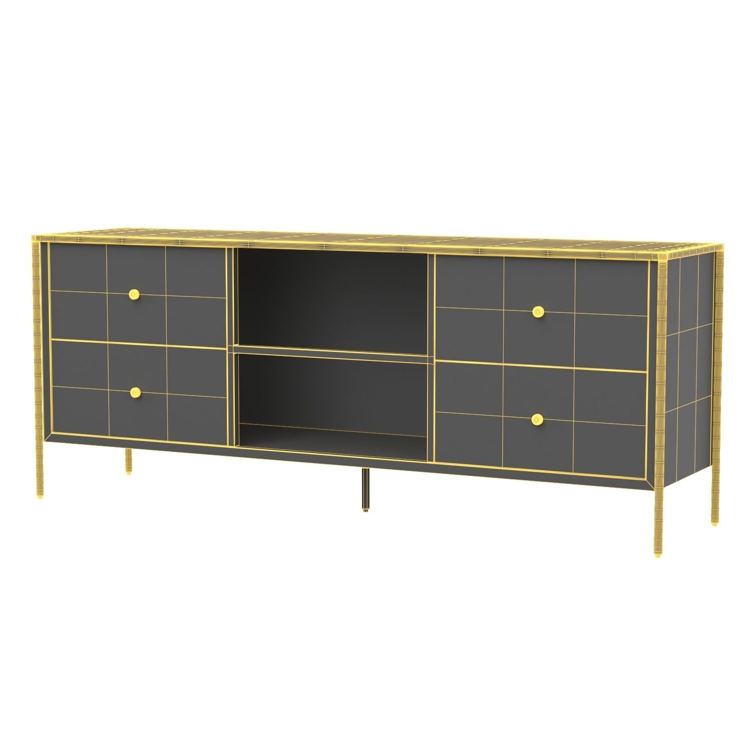 Soho Media Console 3D model_5
