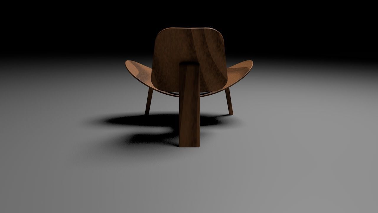 Shell Chair 3D model_3