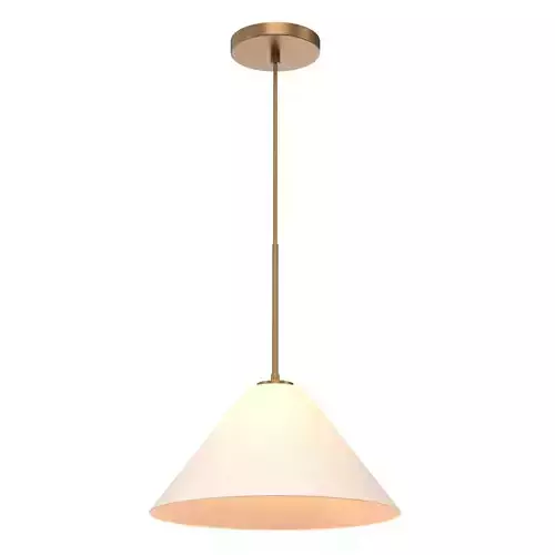 Sculptural Glass Cone Hardwired Pendant