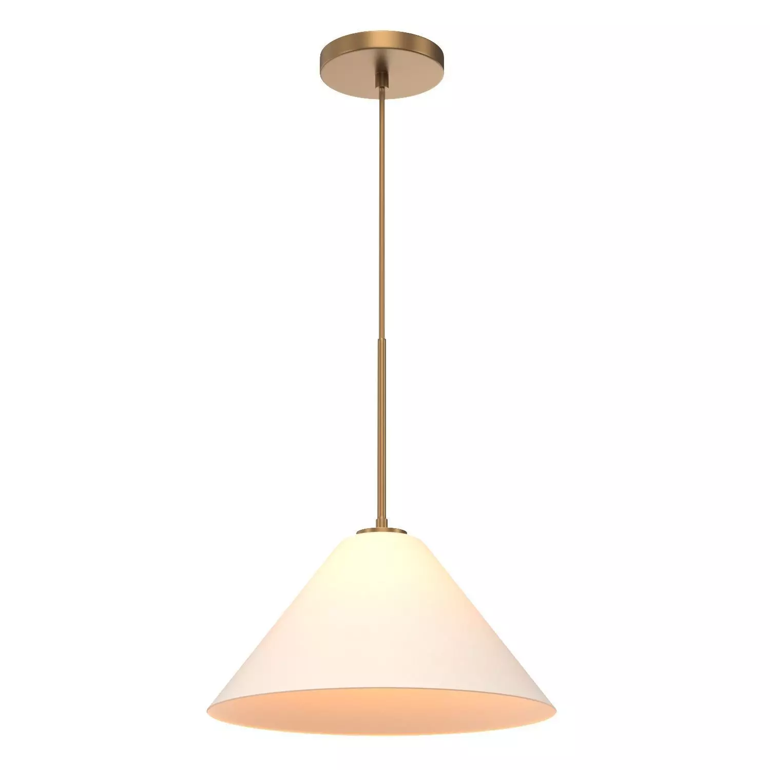 Sculptural Glass Cone Hardwired Pendant 3D model_0