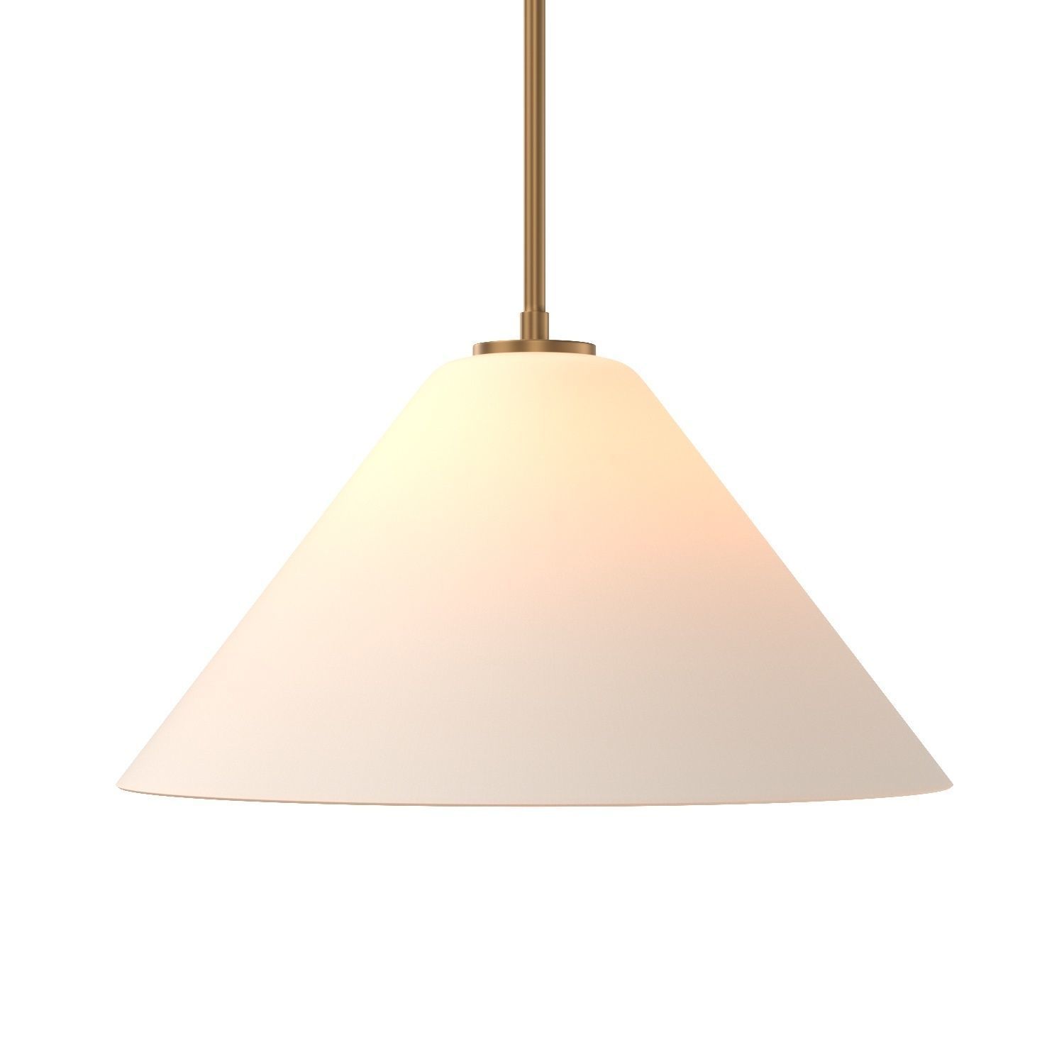 Sculptural Glass Cone Hardwired Pendant 3D model_3