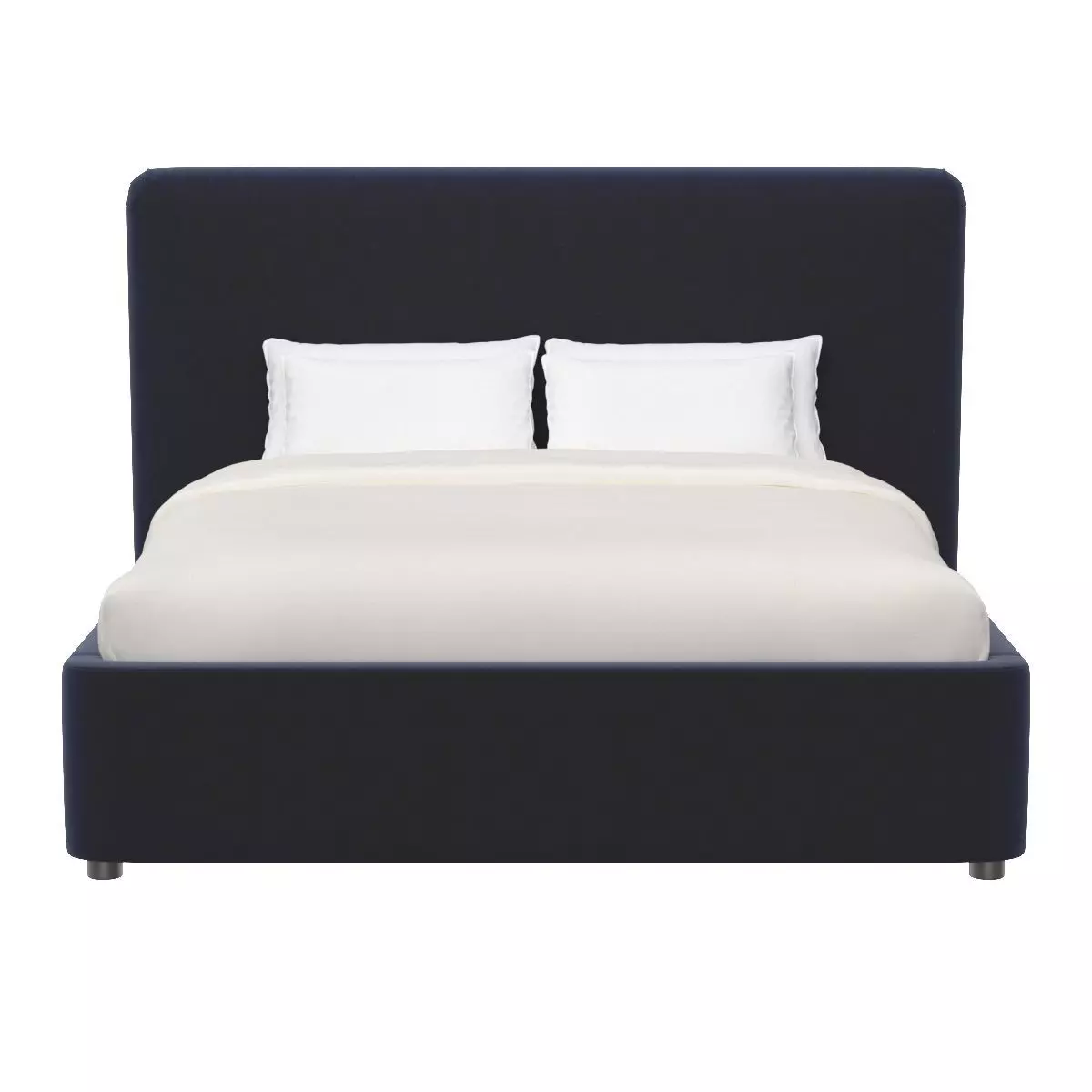 Samara King Bed Blue Velvet 3D model
