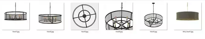 Riveted Mesh Round Chandelier