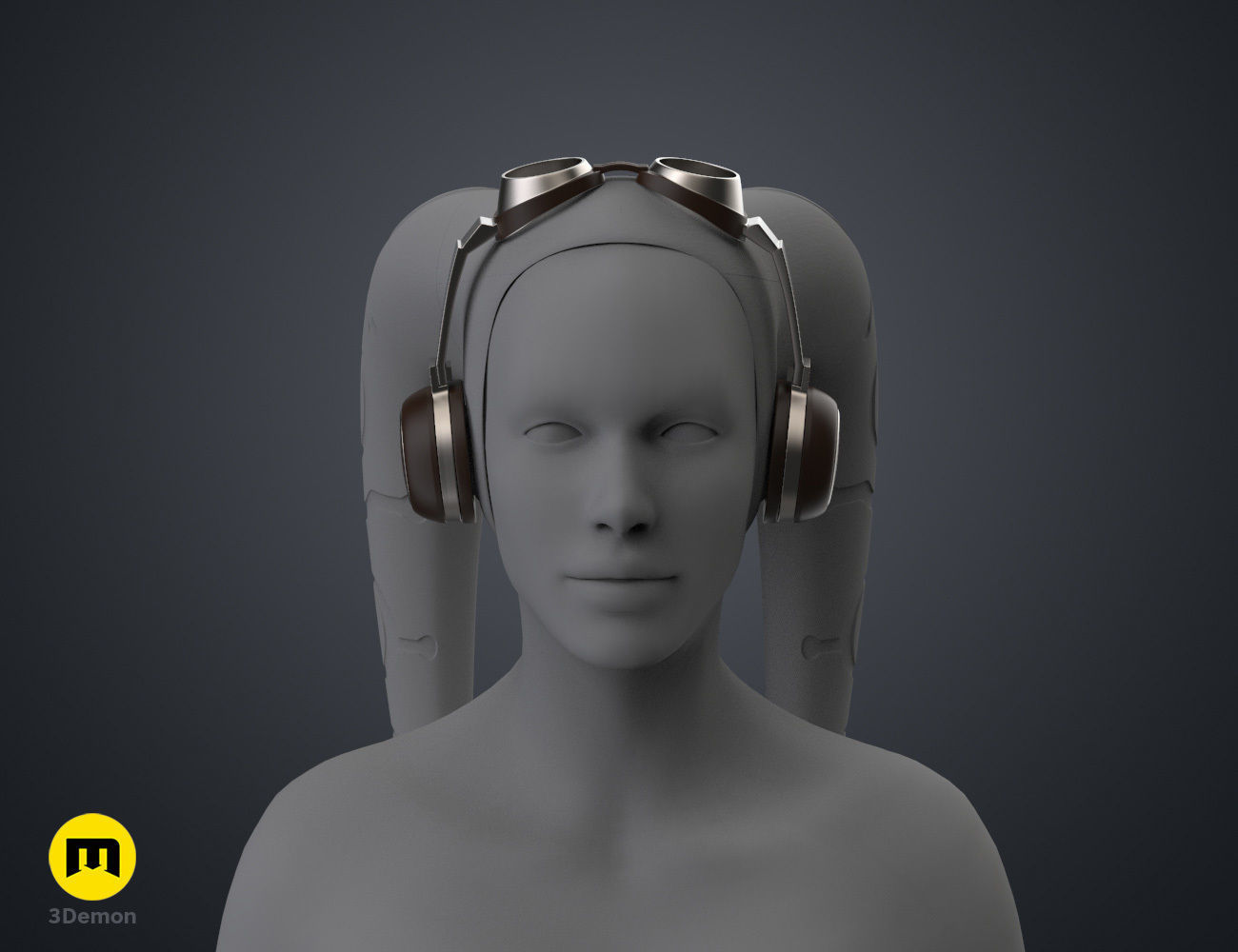 Hera Syndullas Flight Goggles - Star Wars 3D print model_4
