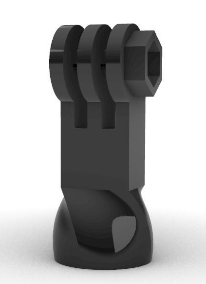GoPro mount for camera tripod 3D print model_1