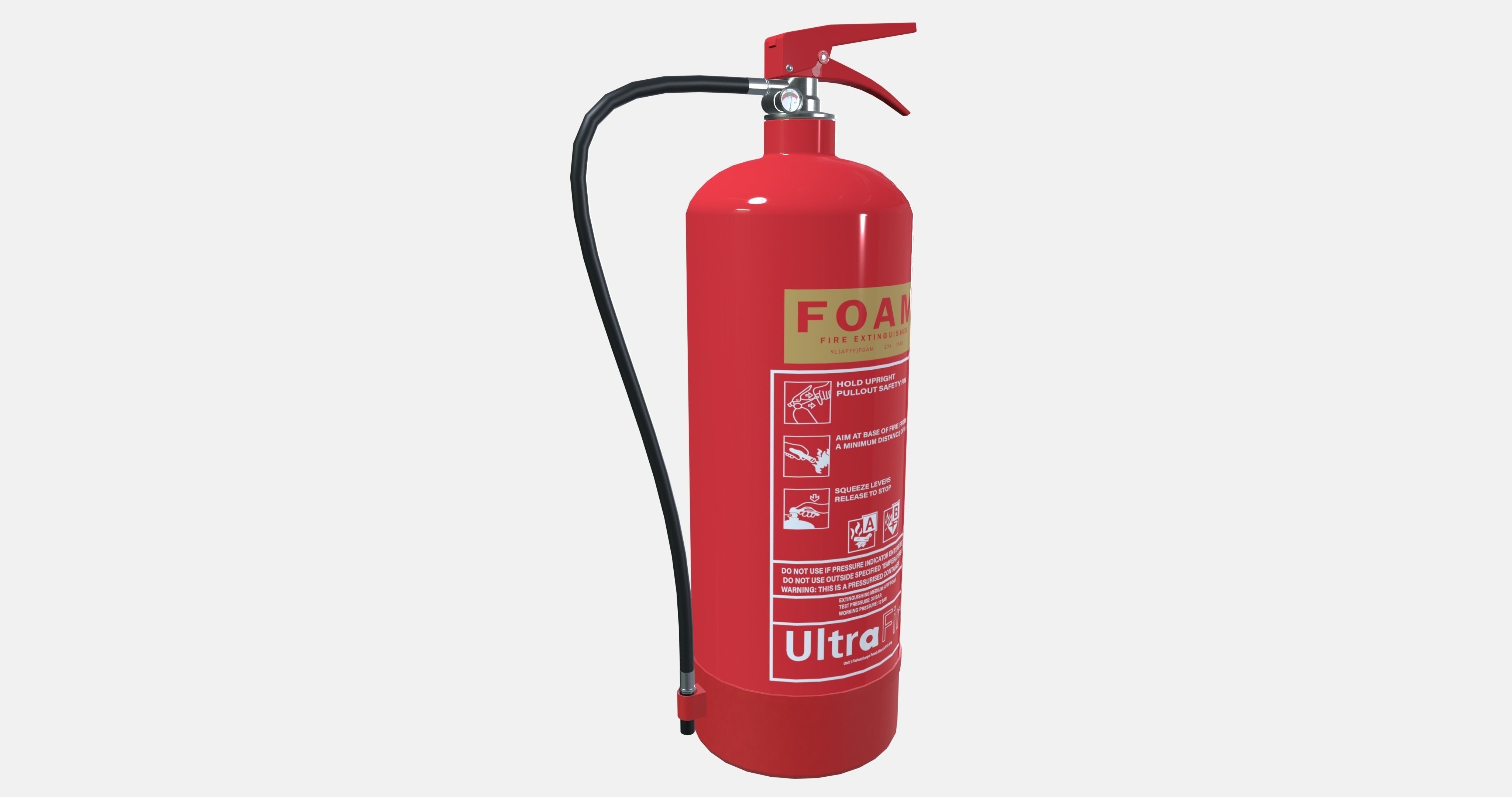 Foam Fire Extinguisher 3D model_2