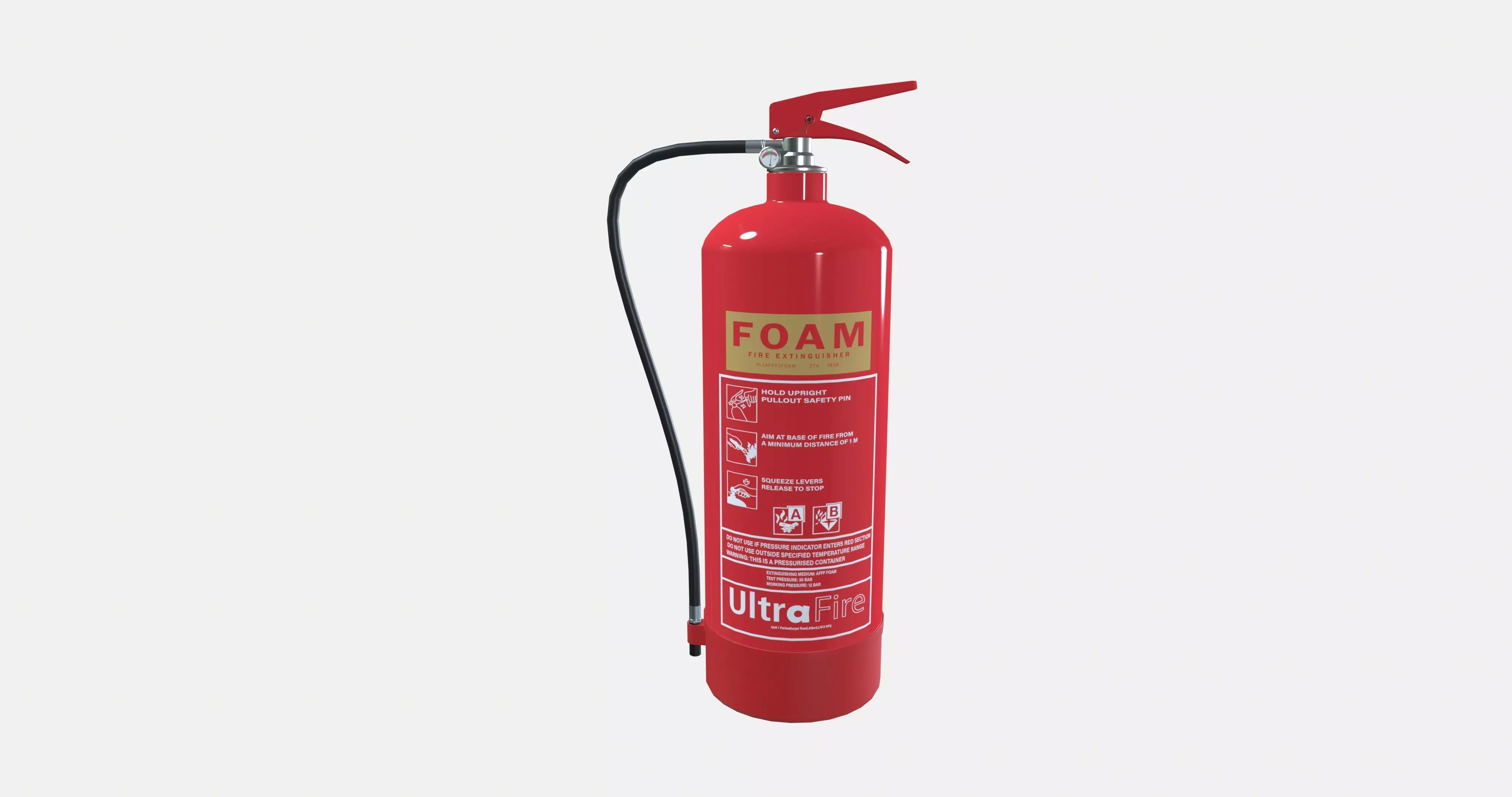 Foam Fire Extinguisher 3D model_0