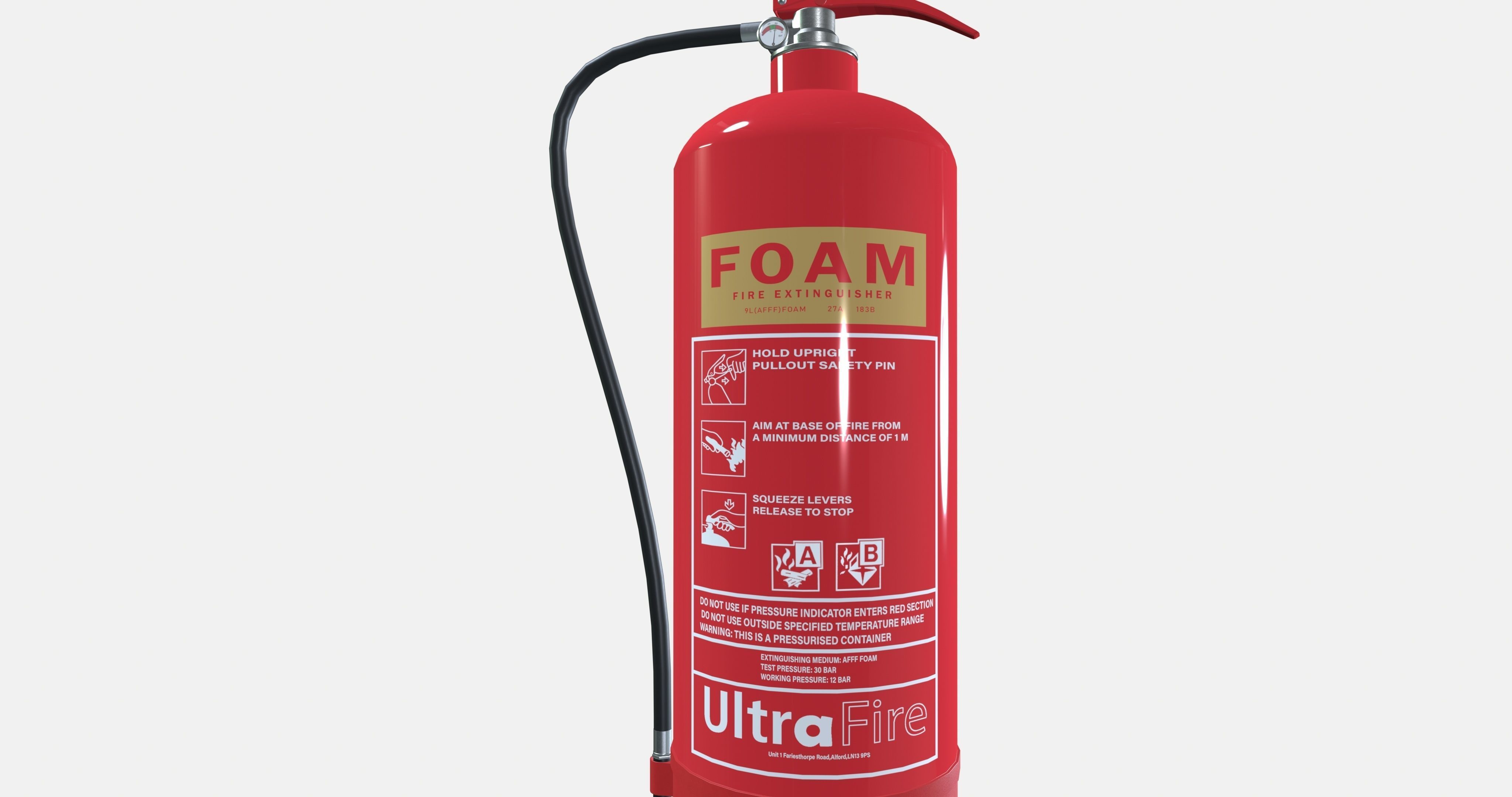 Foam Fire Extinguisher 3D model_3
