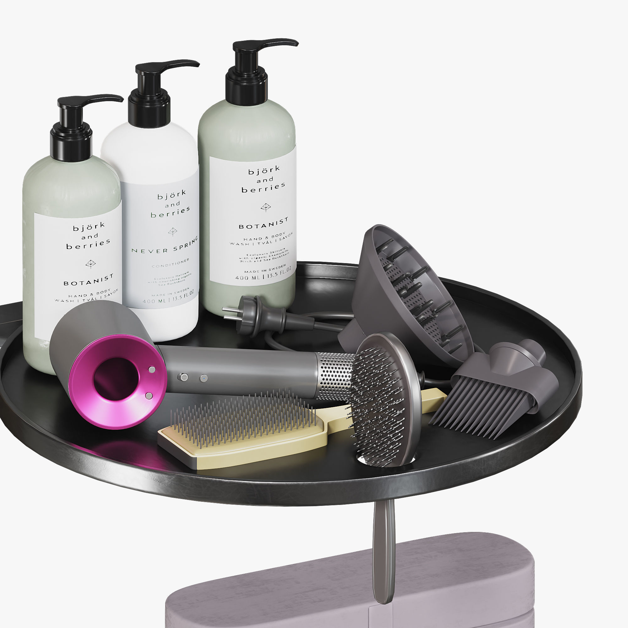 Beauty Salon Barber Shop Green First Low-poly 3D model_3