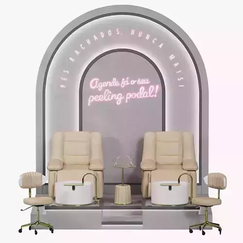 Pedicure beauty salon Low-poly 3D model