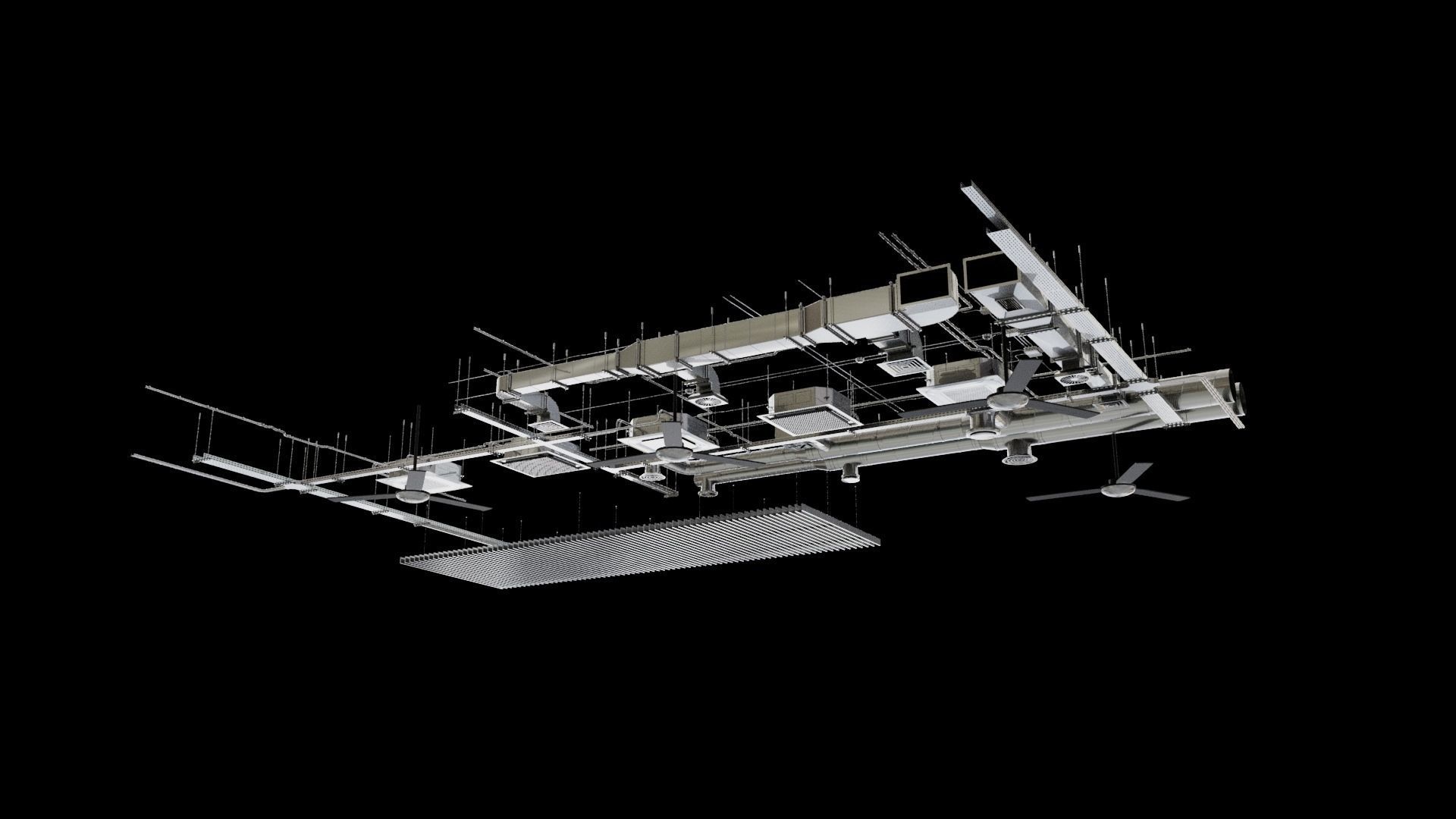 Ceiling Pipes 3D model_15