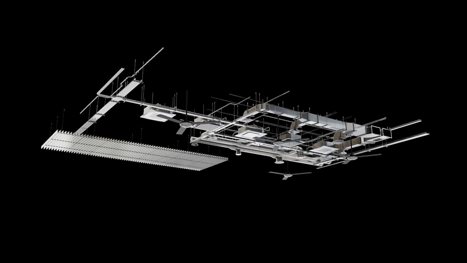 Ceiling Pipes 3D model_5