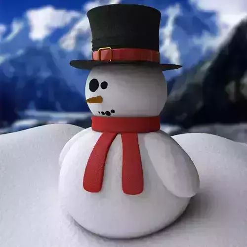 Snowman - Procedural Snow 3D model