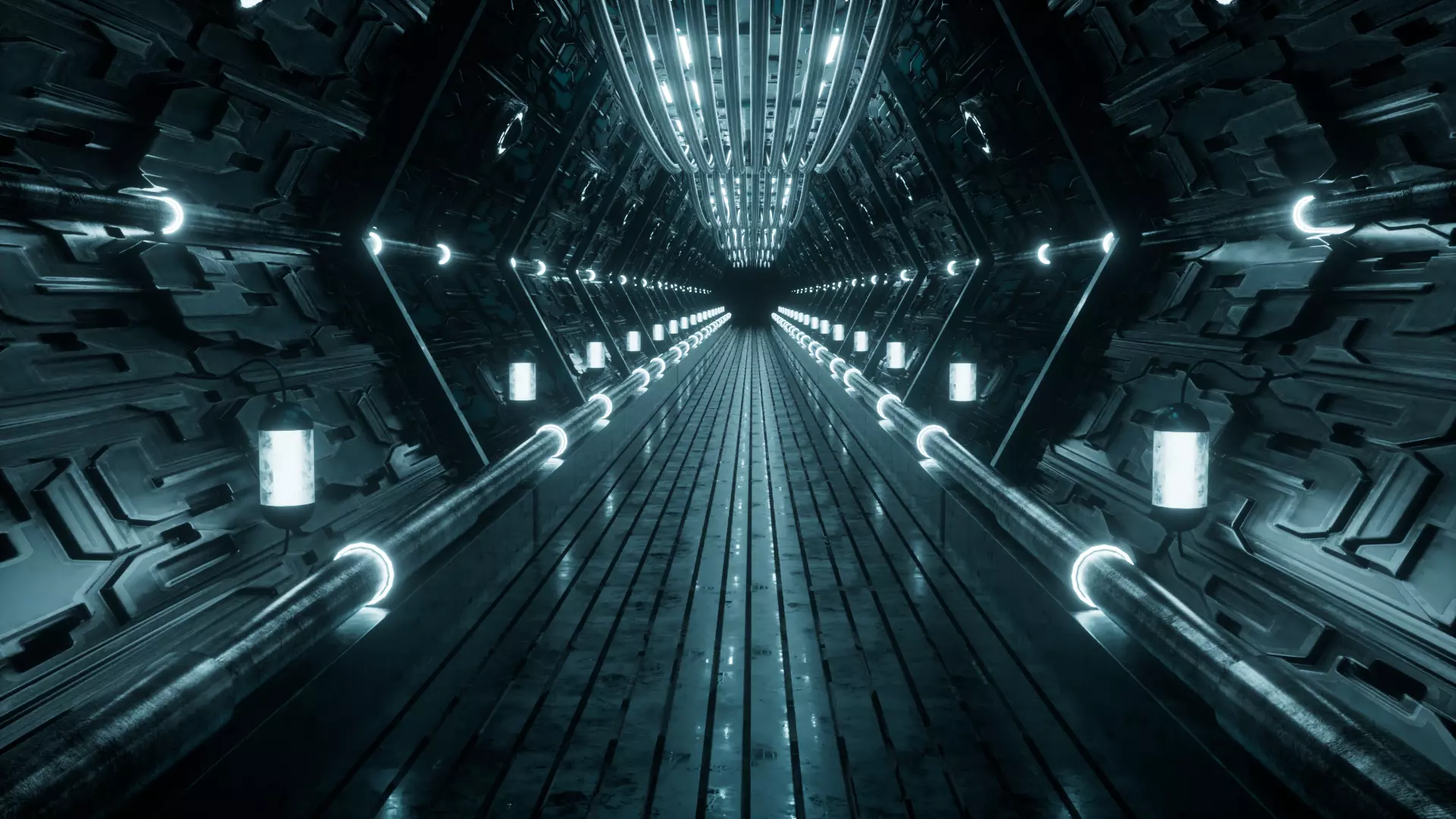 Sci-fi Corridor 3D model_0