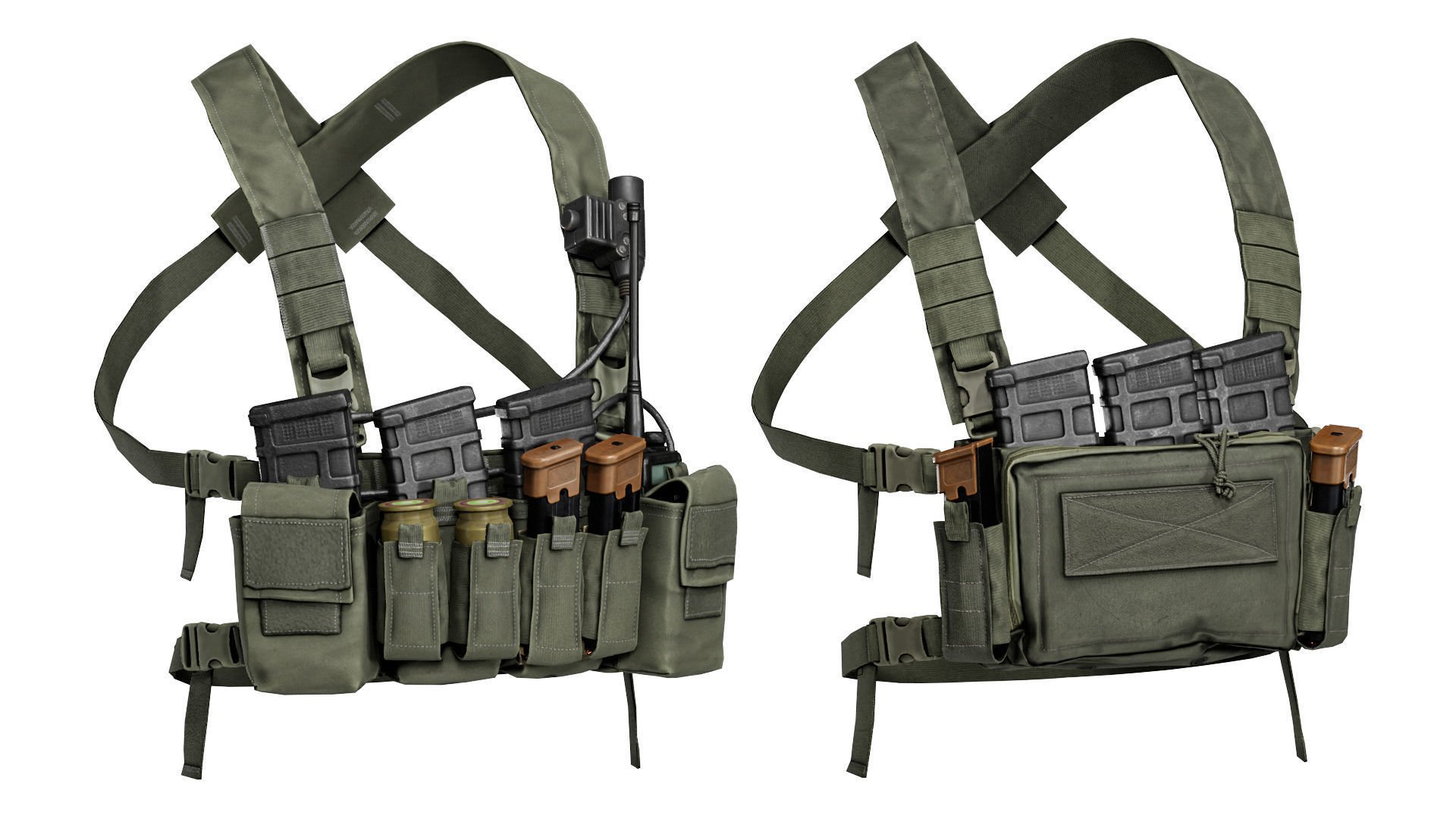 HALEY STRATEGIC D3CRXM CHEST RIG Low-poly 3D model_3