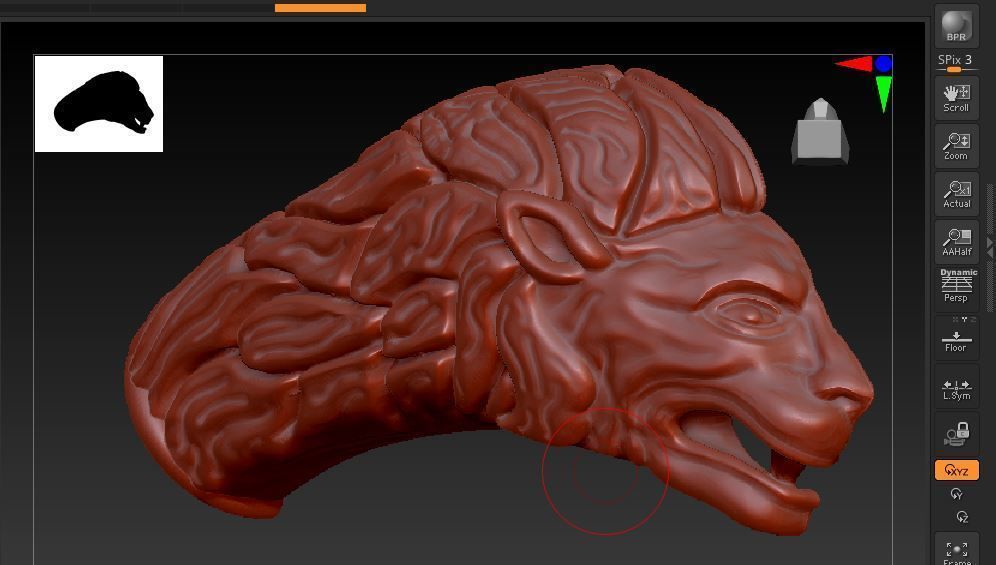 Lion 06 t complete fix 3D print model_7