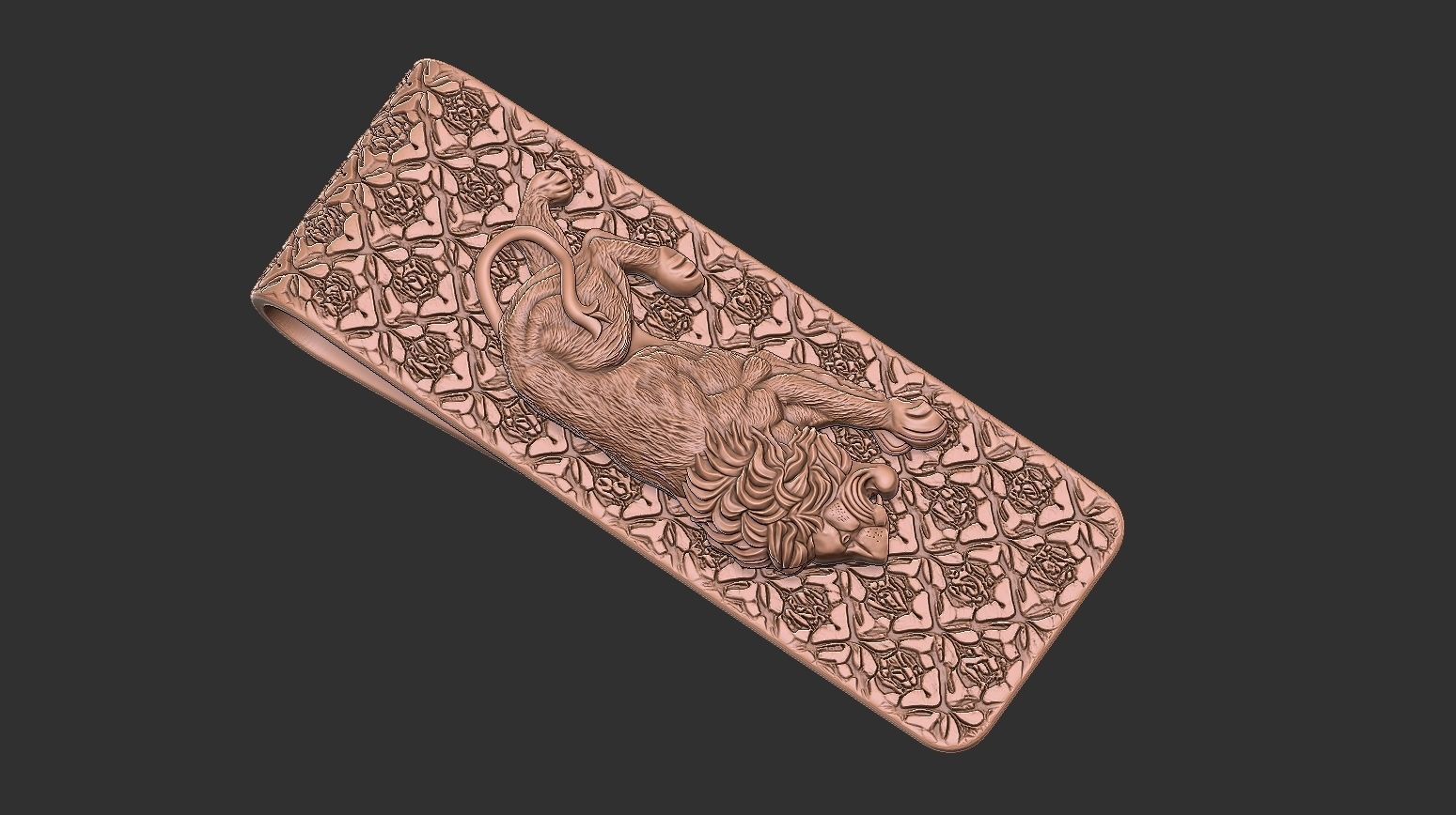 Lion money clip N1 3D print model_7