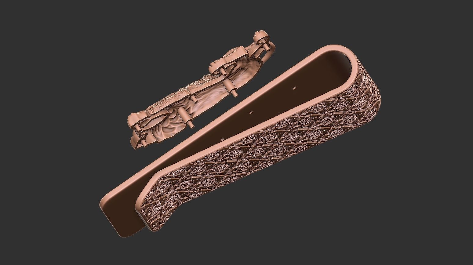 Lion money clip N1 3D print model_12