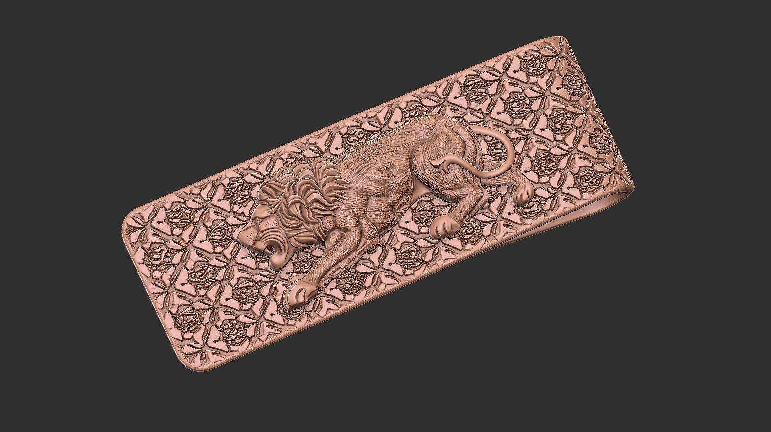 Lion money clip N1 3D print model_3