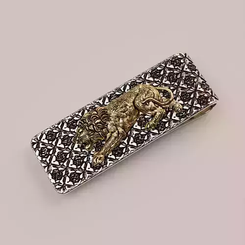 Lion money clip N1 3D print model