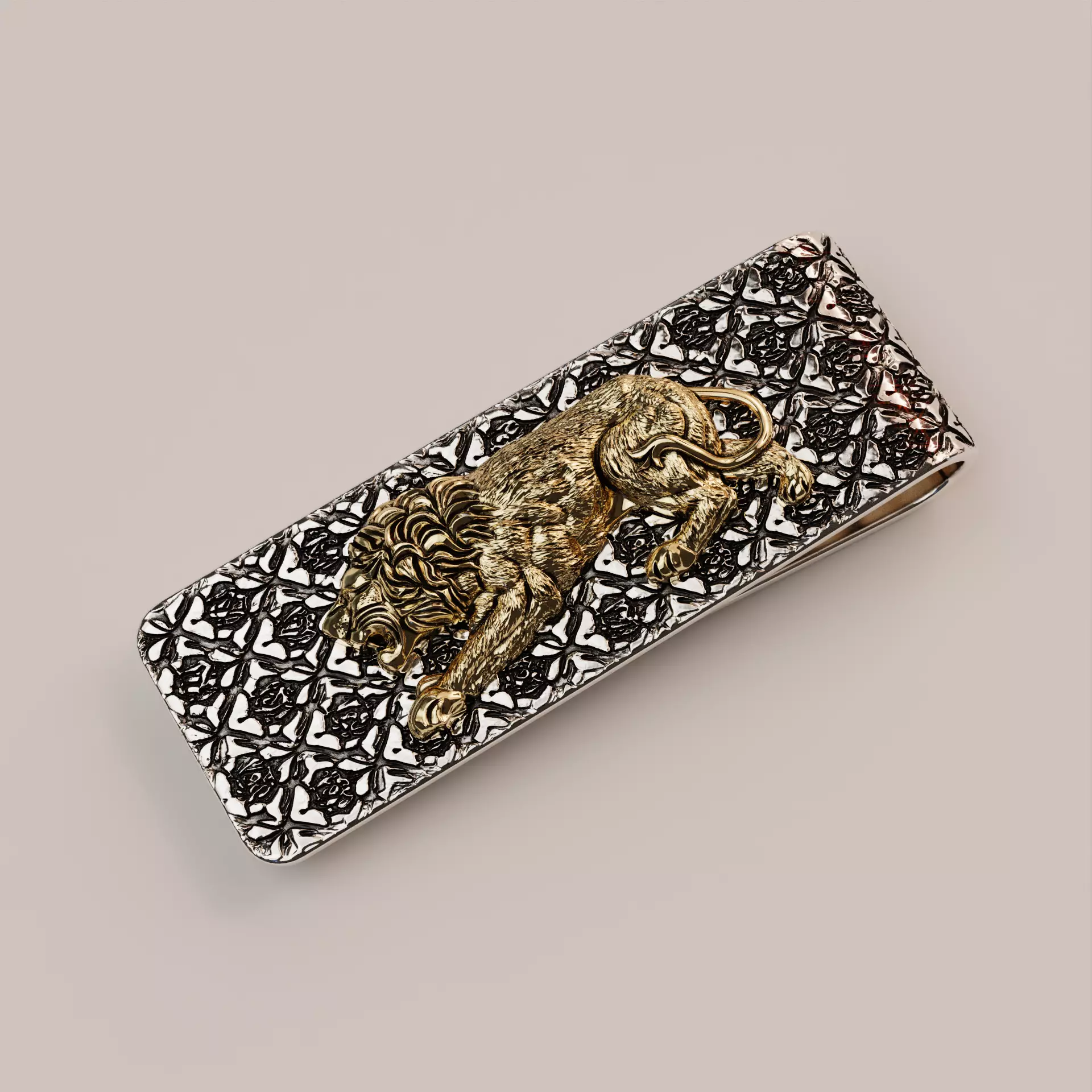 Lion money clip N1 3D print model_0