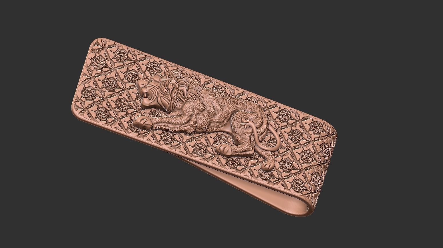 Lion money clip N1 3D print model_4