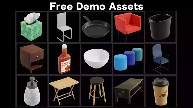 Free Demo - Furniture And Home Asset Pack - Blender Free 3D model