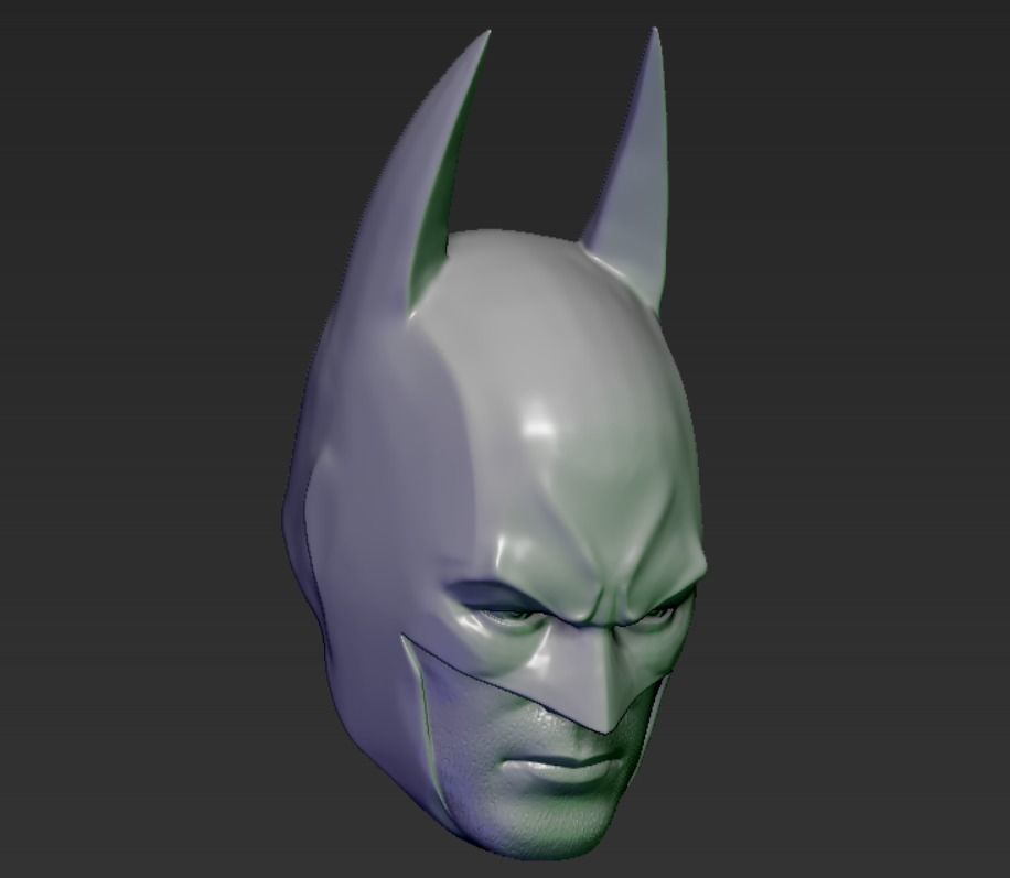 BATMAN FROM ARKHAM CITY 3D HEAD FOR MCFARLANE TOYS 3D print model_3