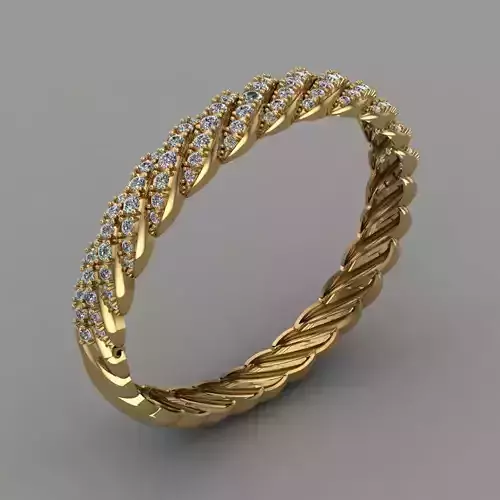 Diamond Breslet Jewellery for Women 3D print model