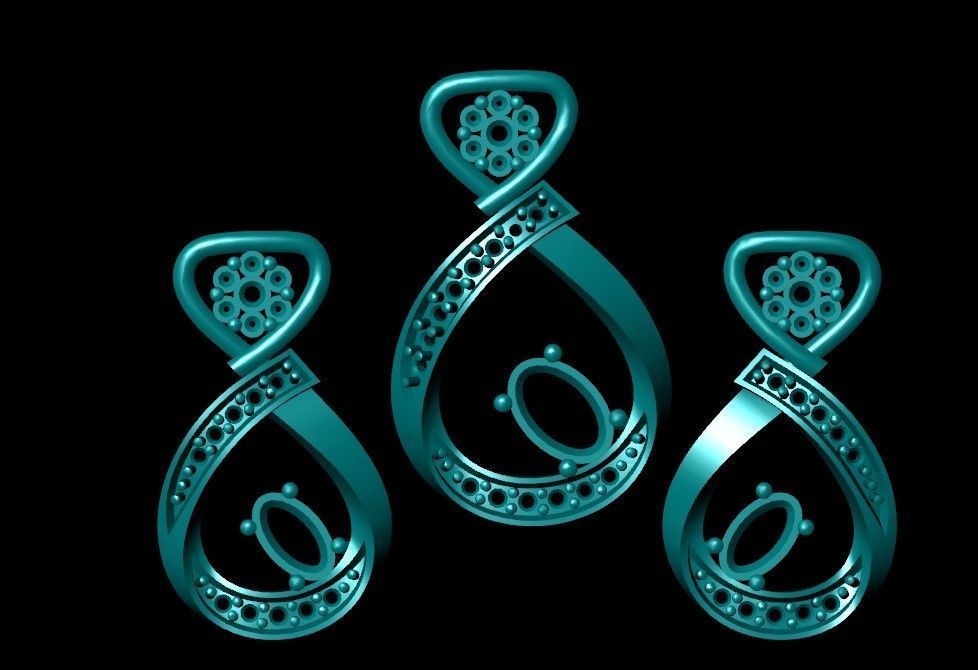 Women pendant 3D print model 3D print model_1