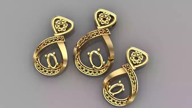 Women pendant 3D print model