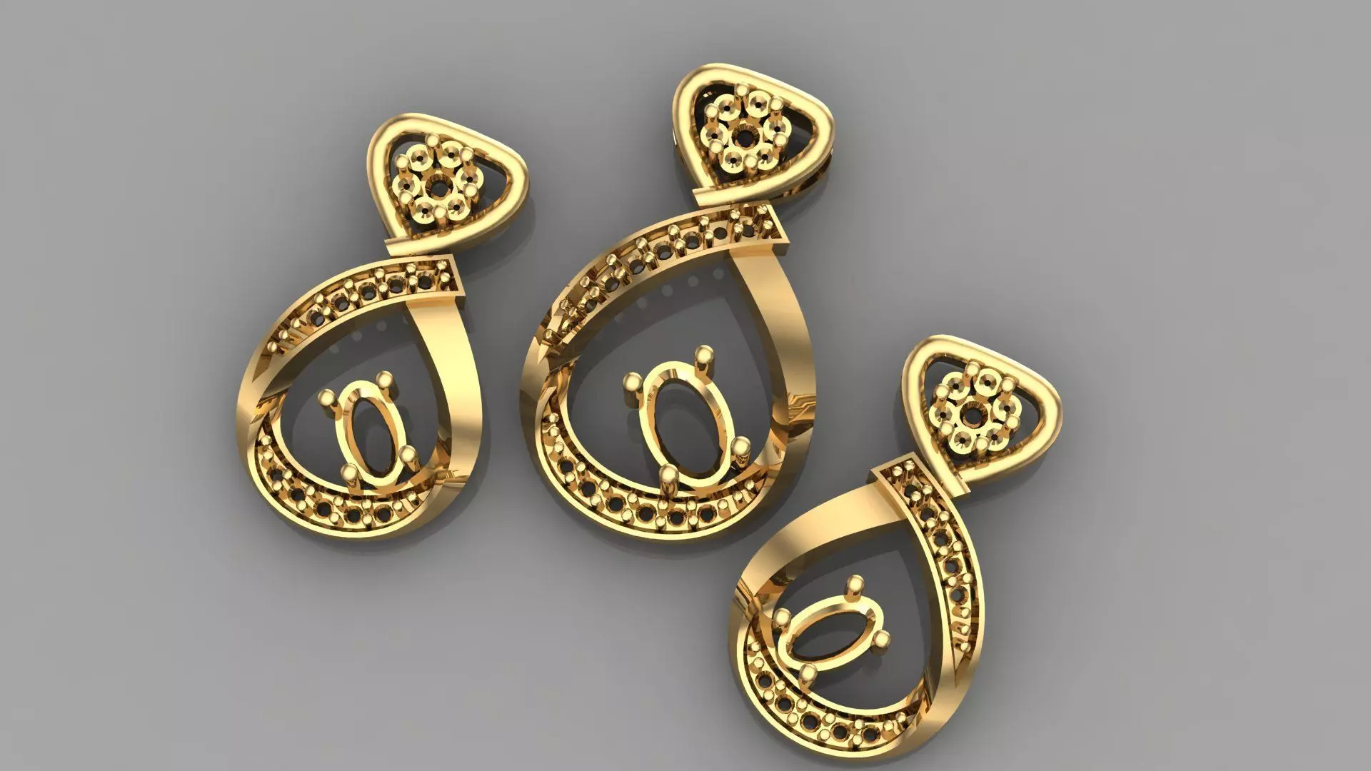 Women pendant 3D print model 3D print model_0