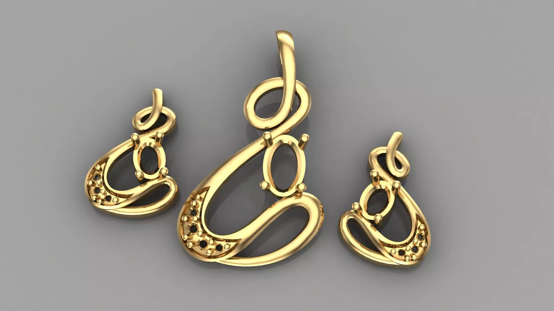 Women pendant 3D print model 3D print model_0