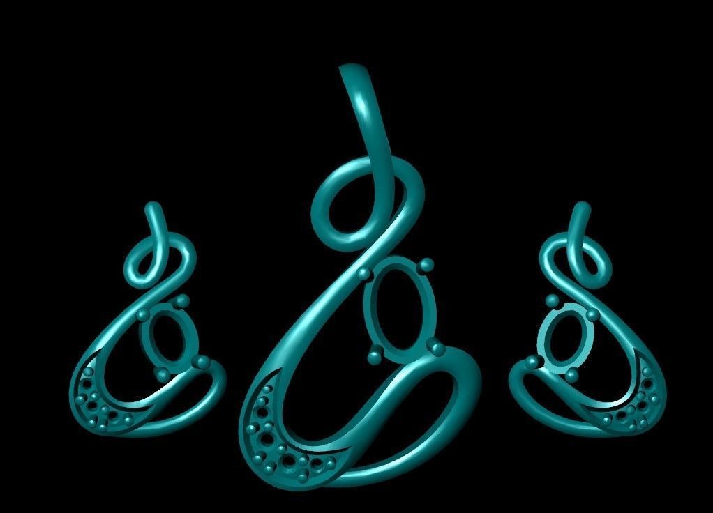 Women pendant 3D print model 3D print model_2