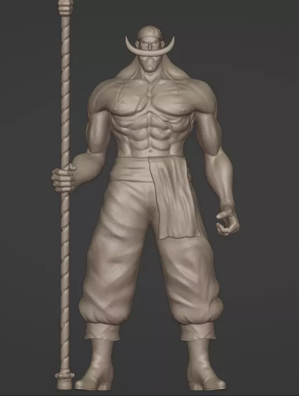 white beard 3D print model