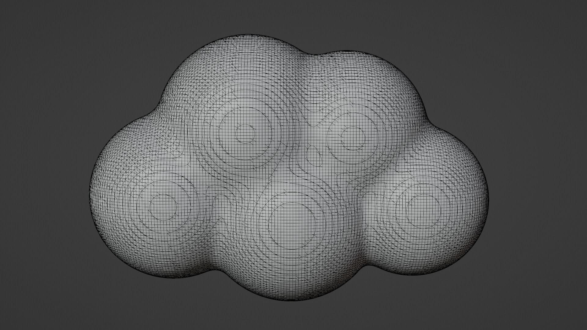 Black Cloud Low-poly 3D model_13
