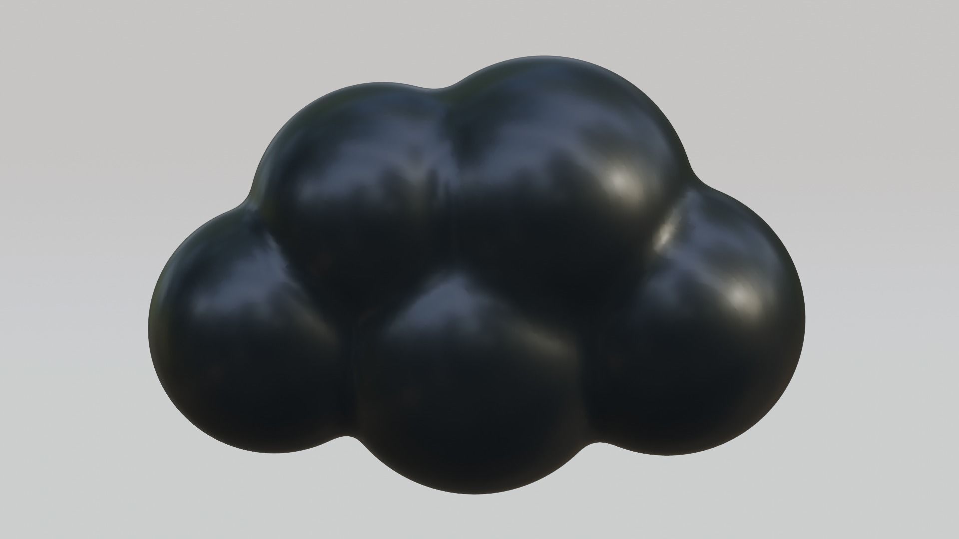 Black Cloud Low-poly 3D model_2