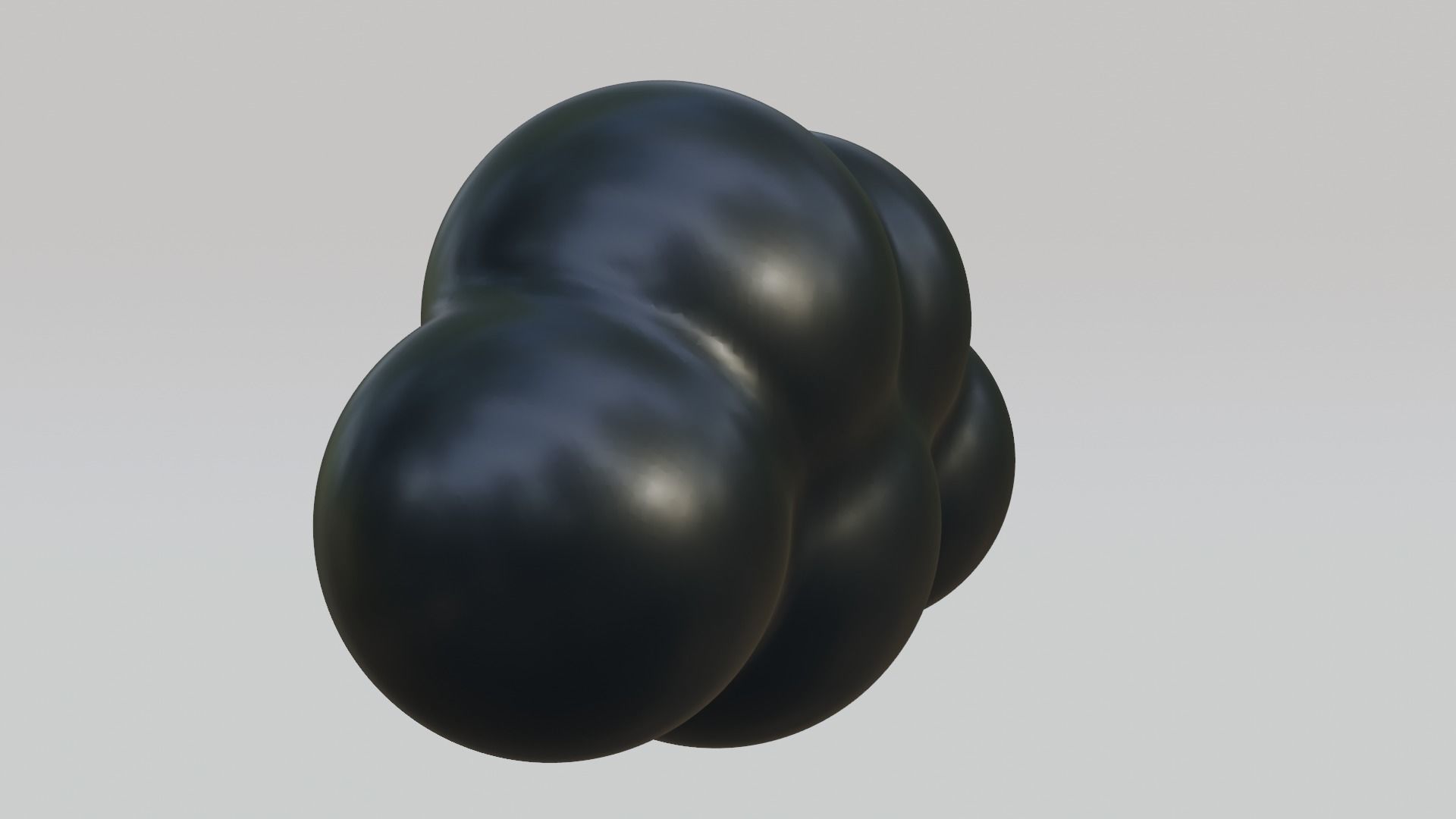 Black Cloud Low-poly 3D model_3