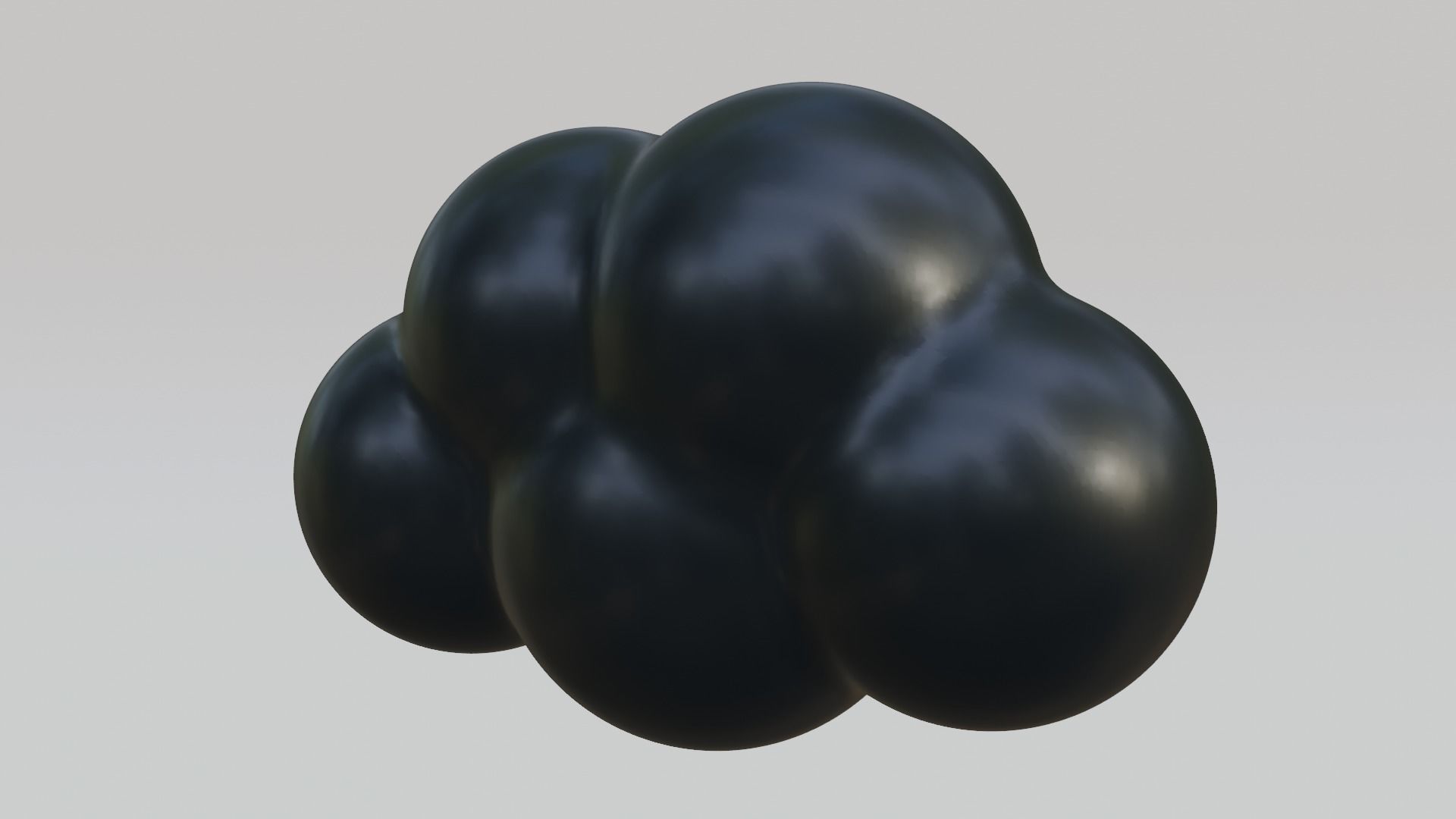 Black Cloud Low-poly 3D model_7