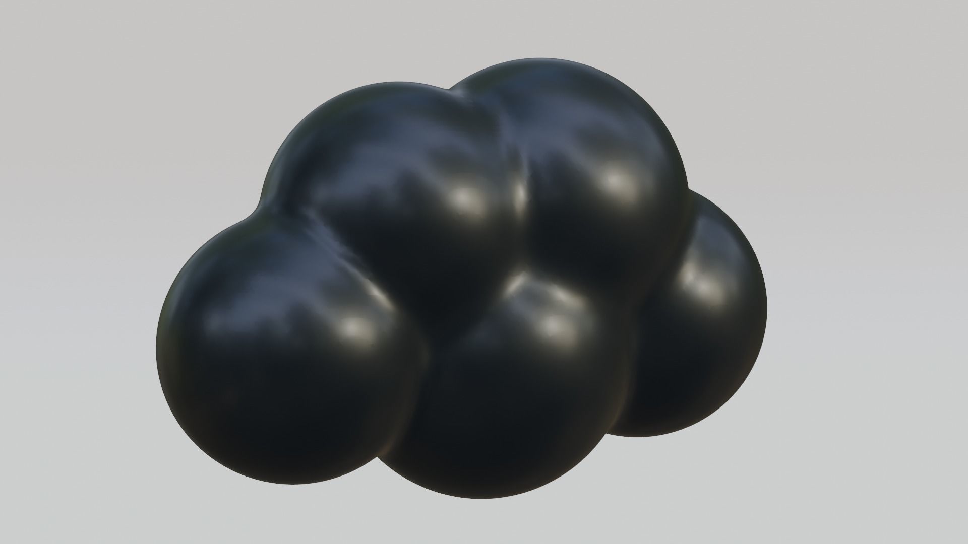 Black Cloud Low-poly 3D model_5