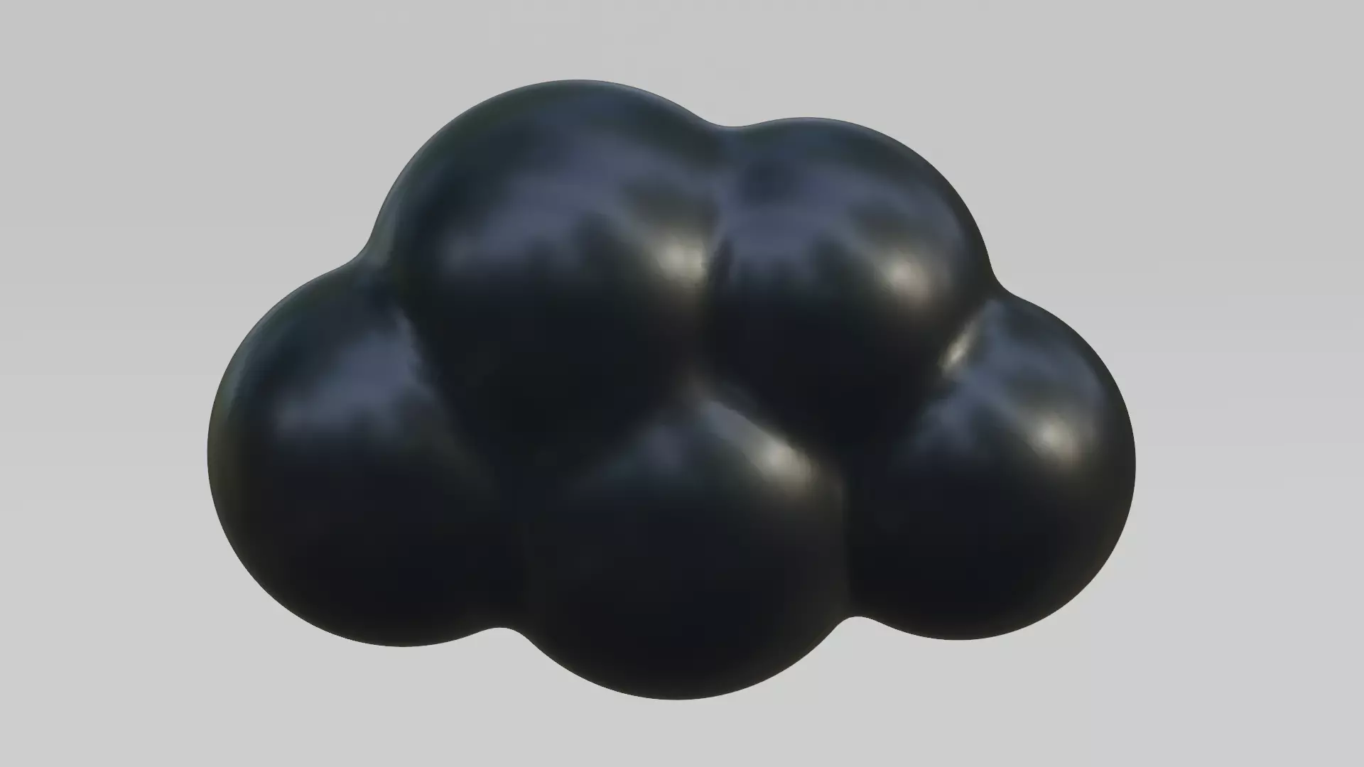 Black Cloud Low-poly 3D model_0
