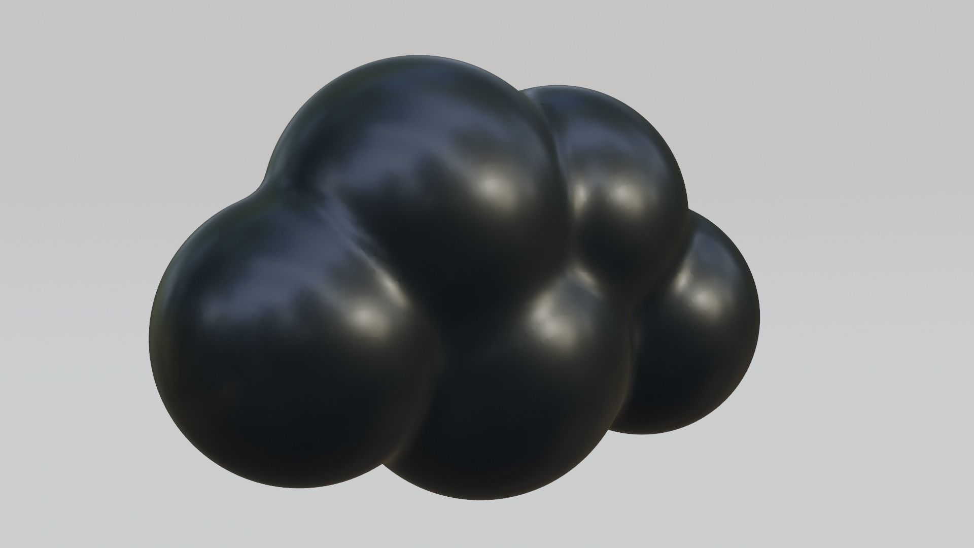 Black Cloud Low-poly 3D model_1