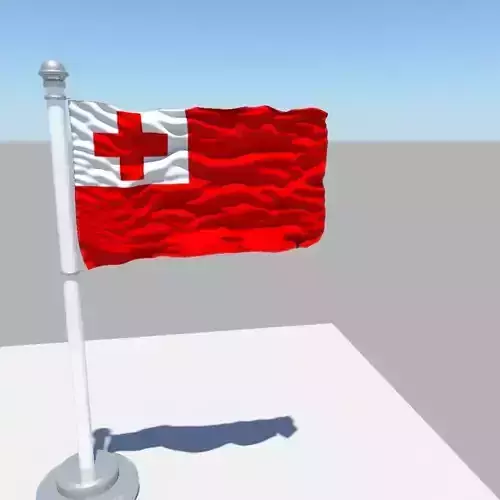 Tonga flag 3D model