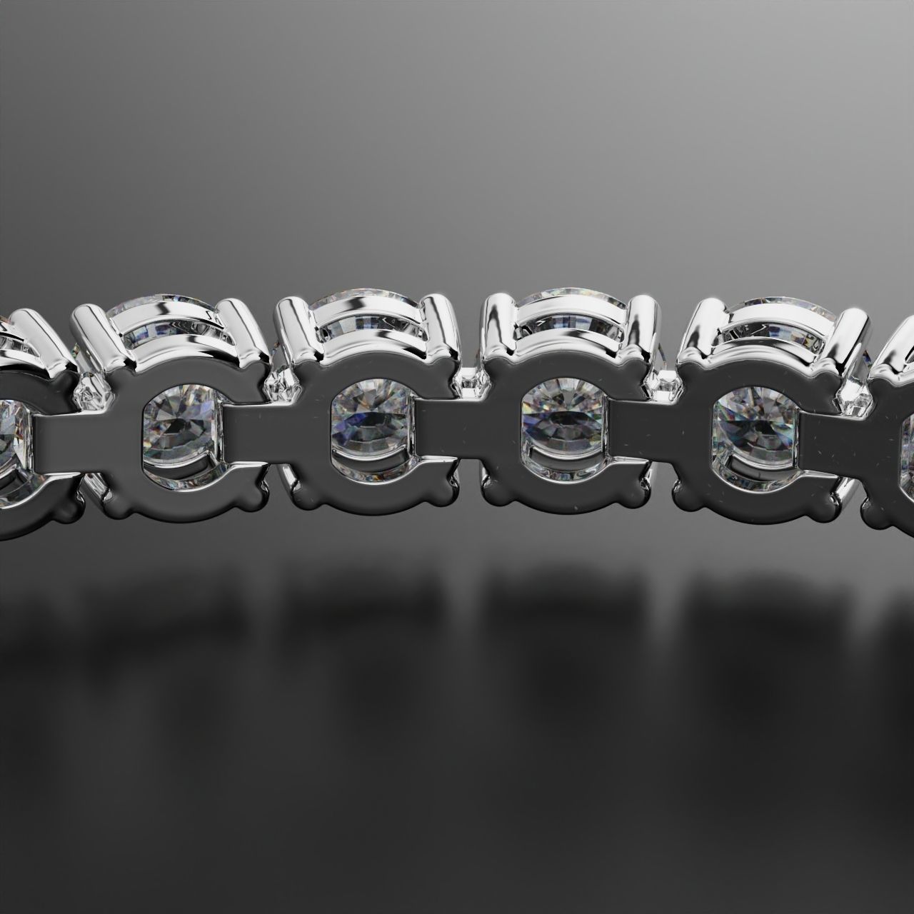 Tennic Braclet round gem 5 5mm 3D print model_10