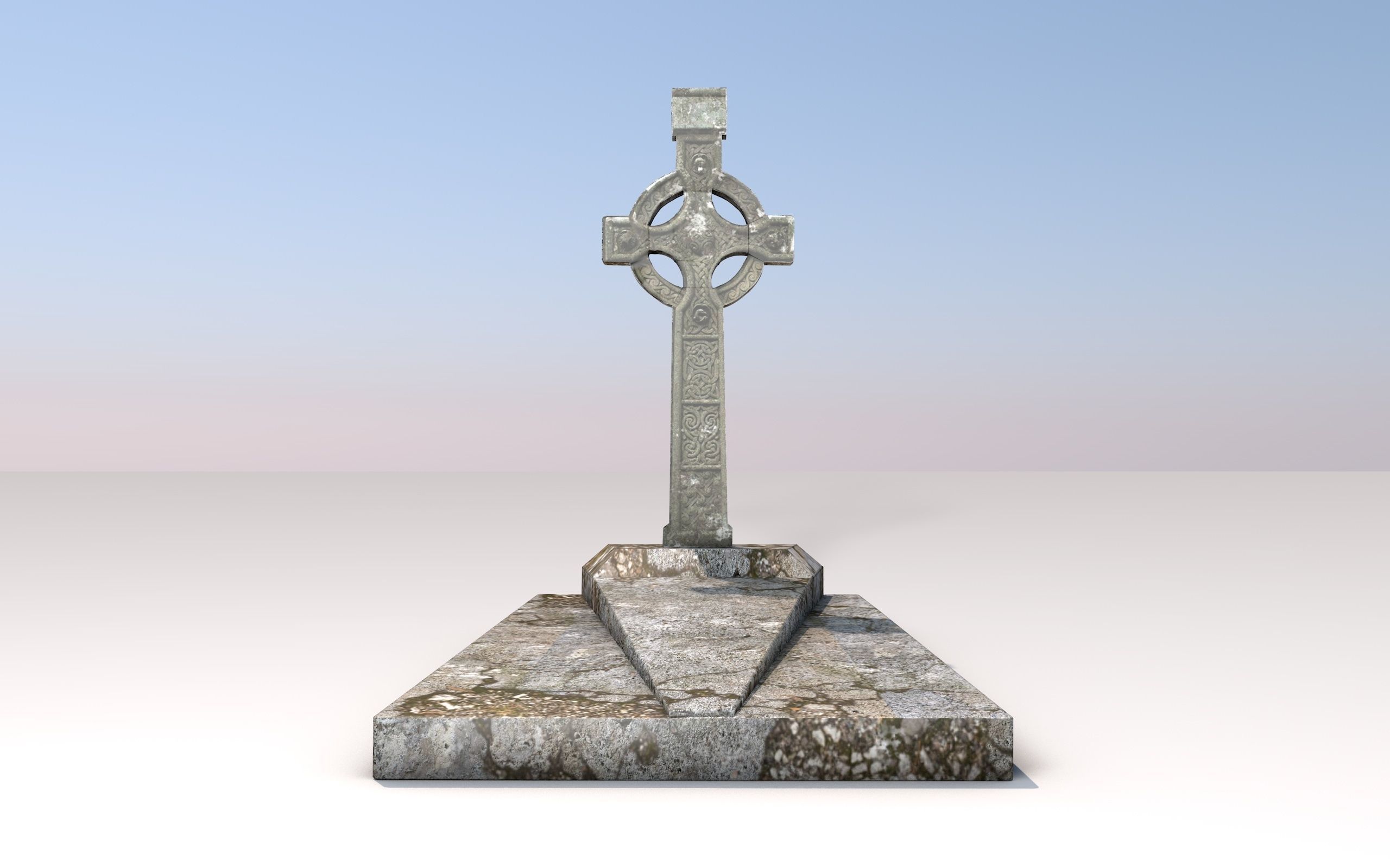 Cemetery  Low-poly 3D model_10