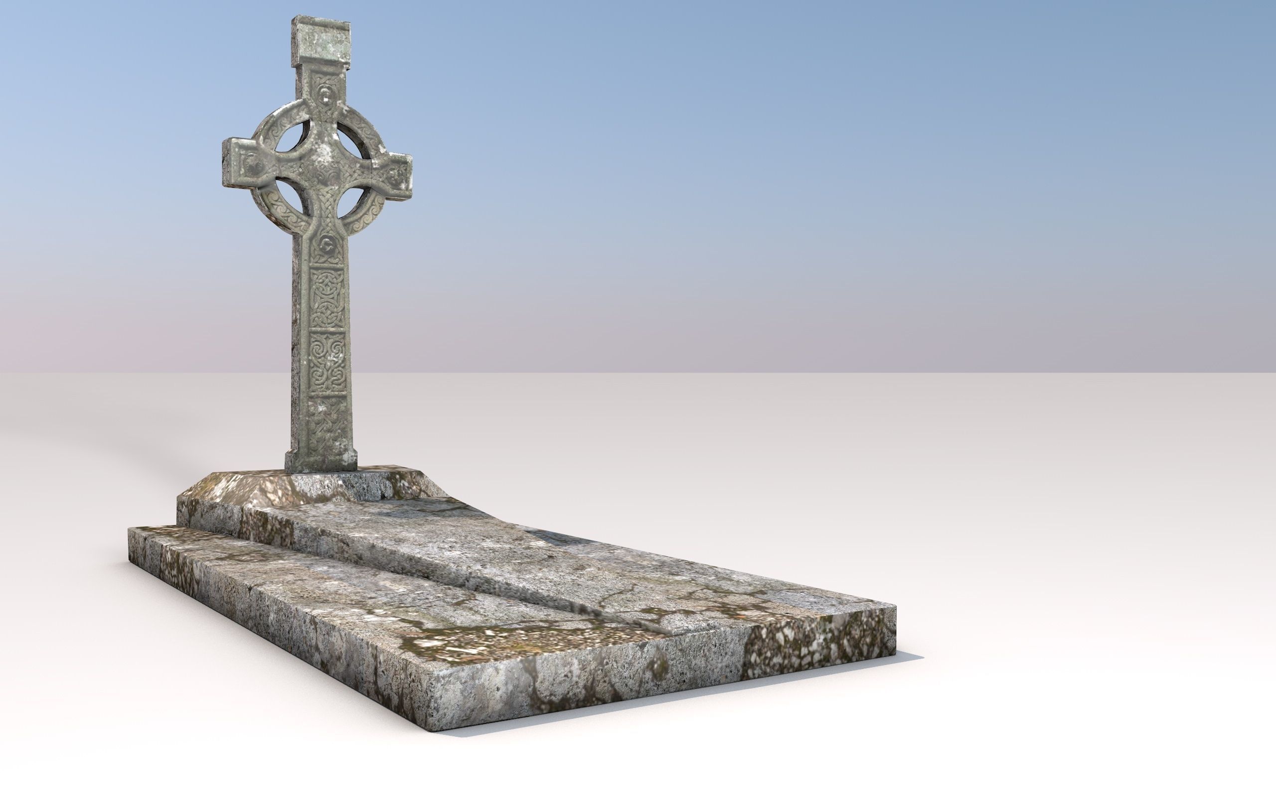 Cemetery  Low-poly 3D model_5