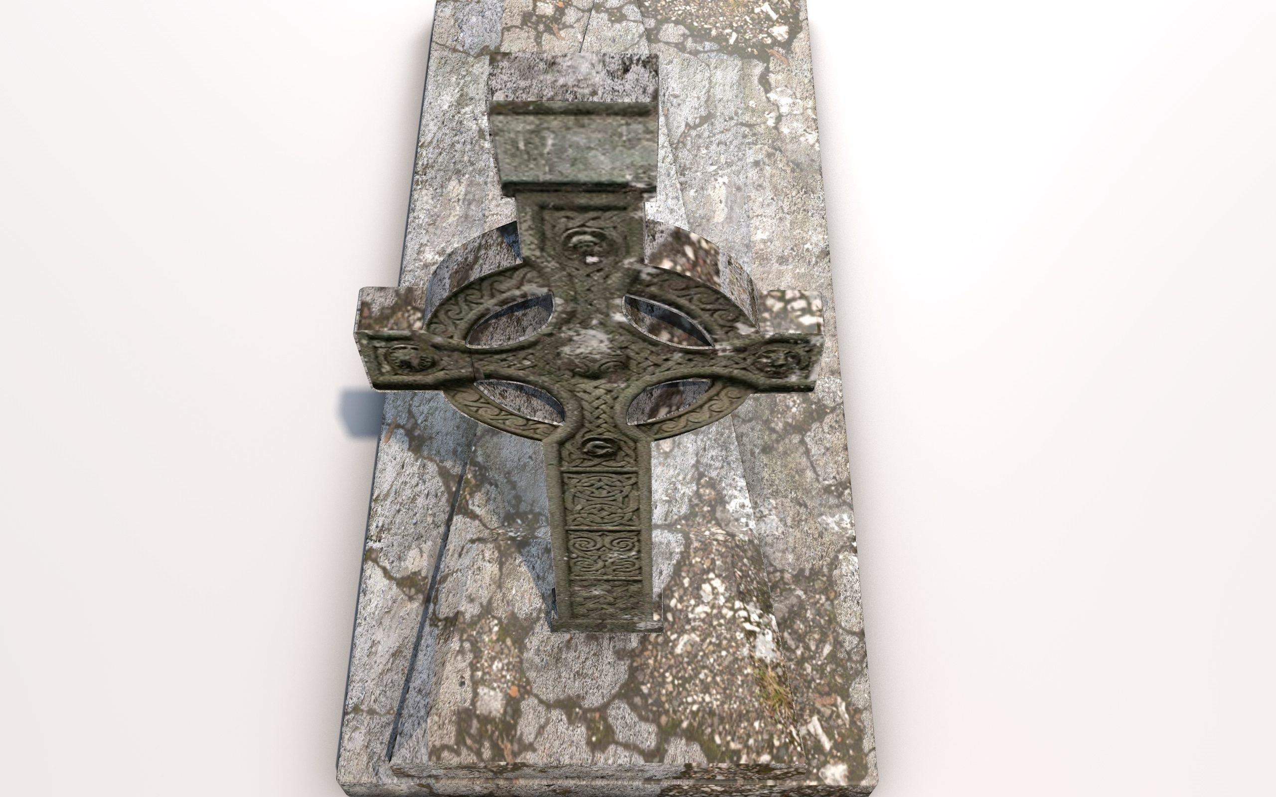 Cemetery  Low-poly 3D model_6
