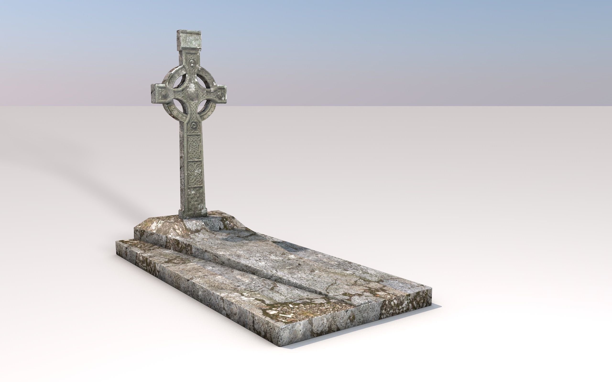 Cemetery  Low-poly 3D model_7