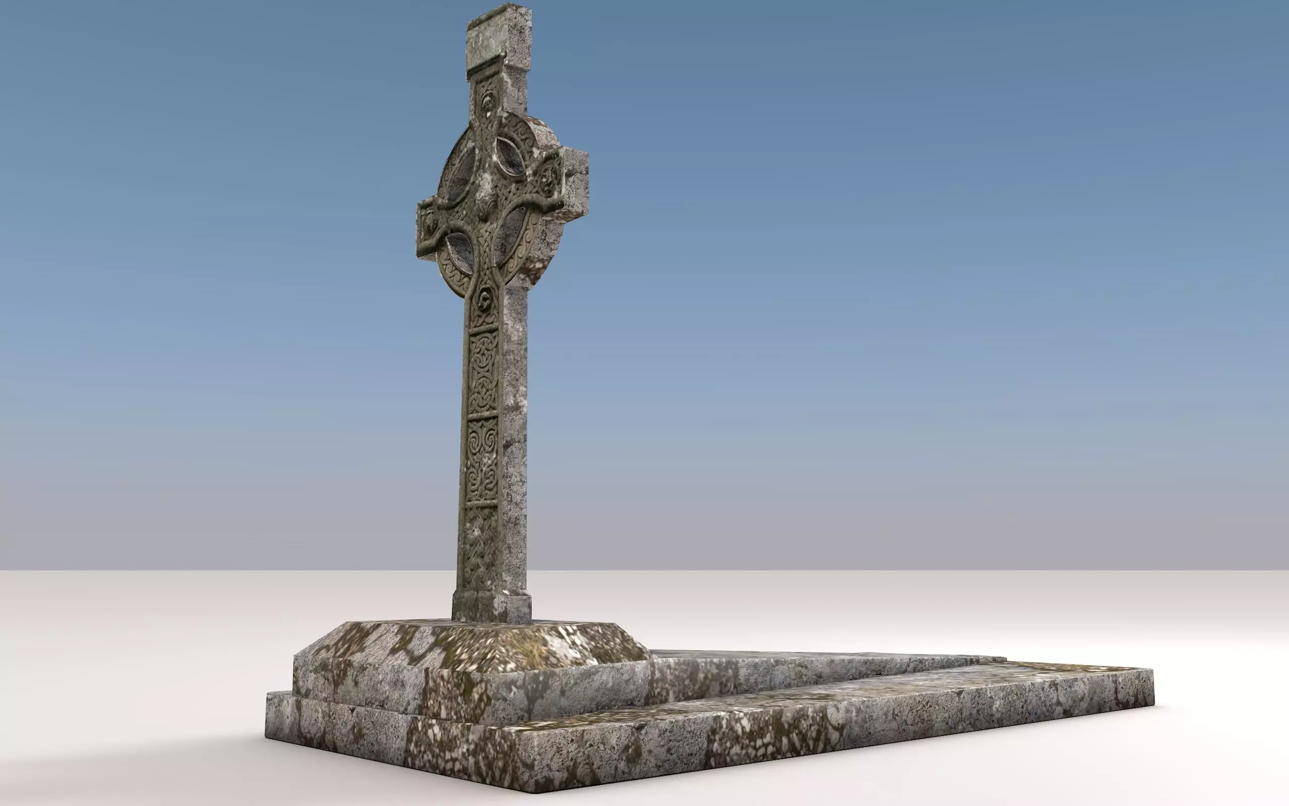 Cemetery  Low-poly 3D model_0